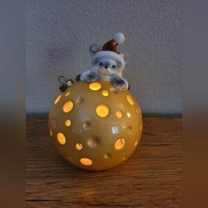 Home Reflections HOLIDAY LIGHT UP MOUSE ON ORNAMENT